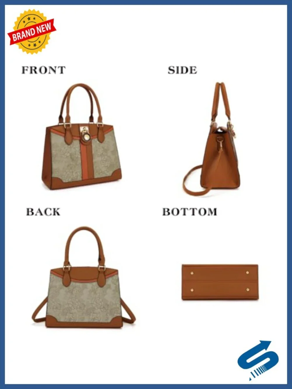 Luxe Vegan Leather Purses with RFID Wallet Set Women Tote Handbag Shoulder Bag